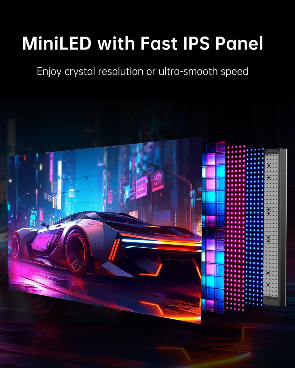 KTC 27 Inch Dual Mode Mini LED Monitor - 4K UHD at 160Hz & 1080P FHD 320Hz Gaming Monitor, 65W Type-C Port, HDR1400 Fast IPS Panel, Adaptive-Sync, HDMI 2.1 & DP 1.4, Height Adjustment, VESA(Renewed)