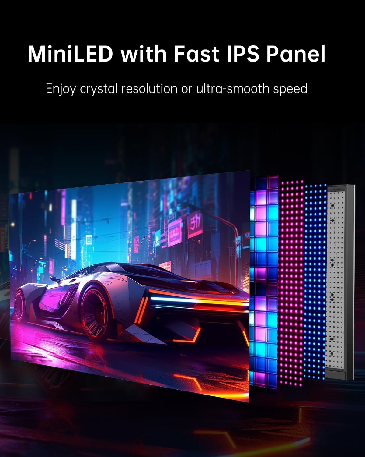 KTC 27 Inch Dual Mode Mini LED Monitor - 4K UHD at 160Hz & 1080P FHD 320Hz Gaming Monitor, 65W Type-C Port, HDR1400 Fast IPS Panel, Adaptive-Sync, HDMI 2.1 & DP 1.4, Height Adjustment, VESA(Renewed)