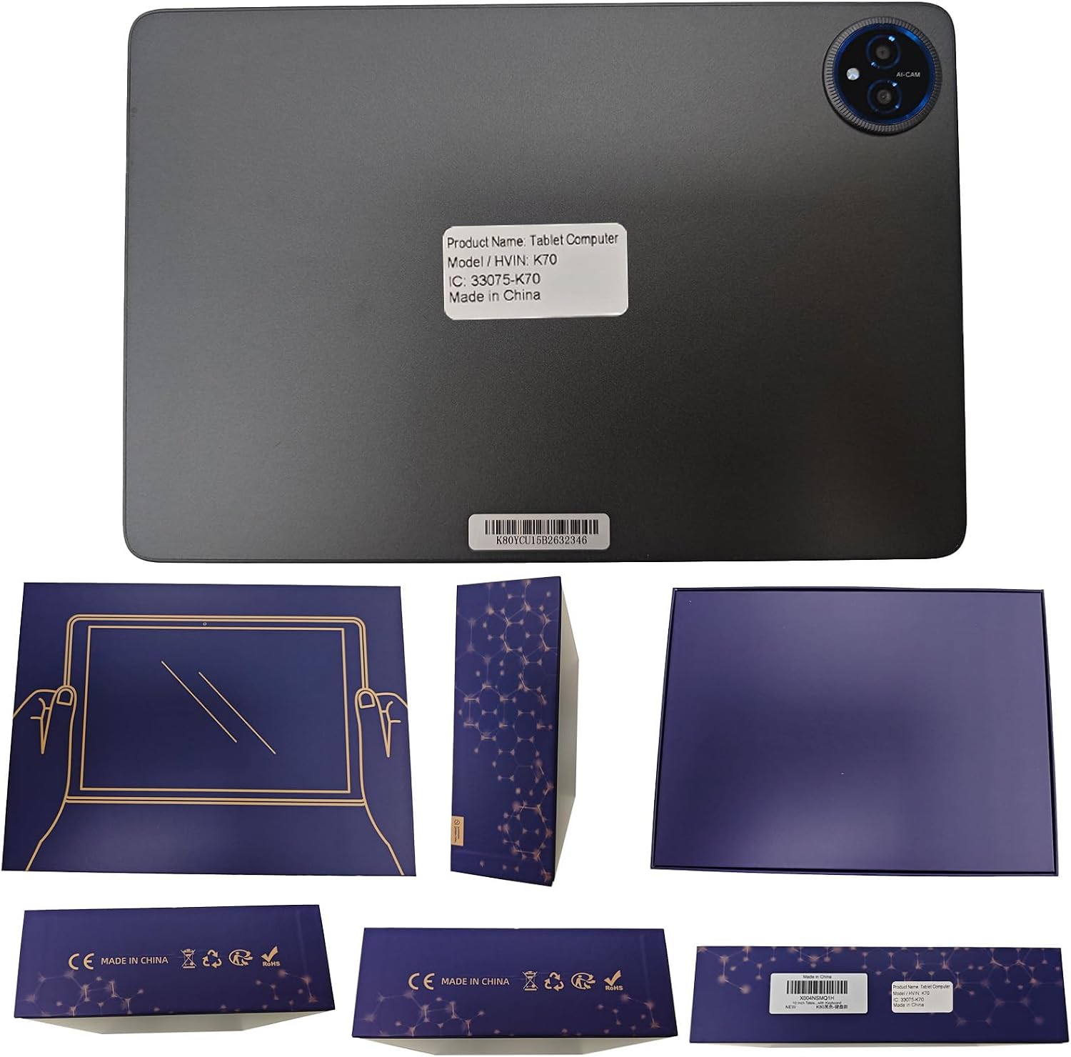 Raemond 10 Inch Tablet Android 15 with Keyboard, 24GB RAM + 128GB ROM (1TB Expand), T615 Octa-Core, 1280x800 IPS HD Display, 5MP+8MP Dual Camera, 6000mAh, Mouse, Widevine L1, GPS
