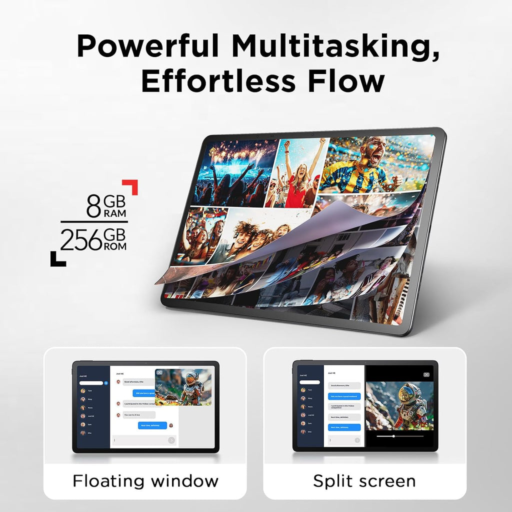 TCL NXTPAPER 14 Android Tablet, 14.3' Paper-Like Display Drawing Pad, Digital Notebook & Musician Tablet with 4096-Level Stylus & Flip Case, 8+8GB RAM, 256GB Storage, 10000mAh, Multi-Window, Gray