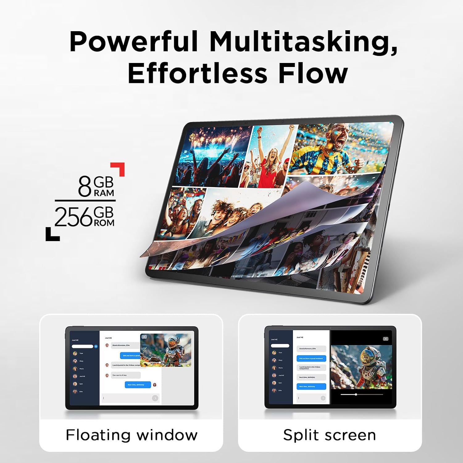 TCL NXTPAPER 14 Android Tablet, 14.3' Paper-Like Display Drawing Pad, Digital Notebook & Musician Tablet with 4096-Level Stylus & Flip Case, 8+8GB RAM, 256GB Storage, 10000mAh, Multi-Window, Gray