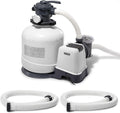 INTEX 3000 GPH Above Ground Swimming Pool Sand Filter Pump with Automatic Timer with 2 Pack of 1.5' Diameter 1500 GPH Pump Replacement 59' Hoses
