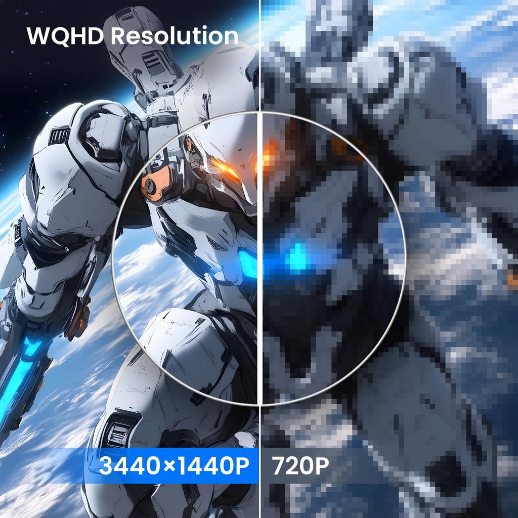ArcticPro 34inch 200Hz Curved Gaming Monitor, WQHD 3440 * 1440p Computer Monitor, 1ms MPRT, Adaptive sync, 3000:1, 3-Sided Frameless, Ultra Slim, 122% sRGB, Bluelight Filter, HDMI(TMDS)& DP Ports