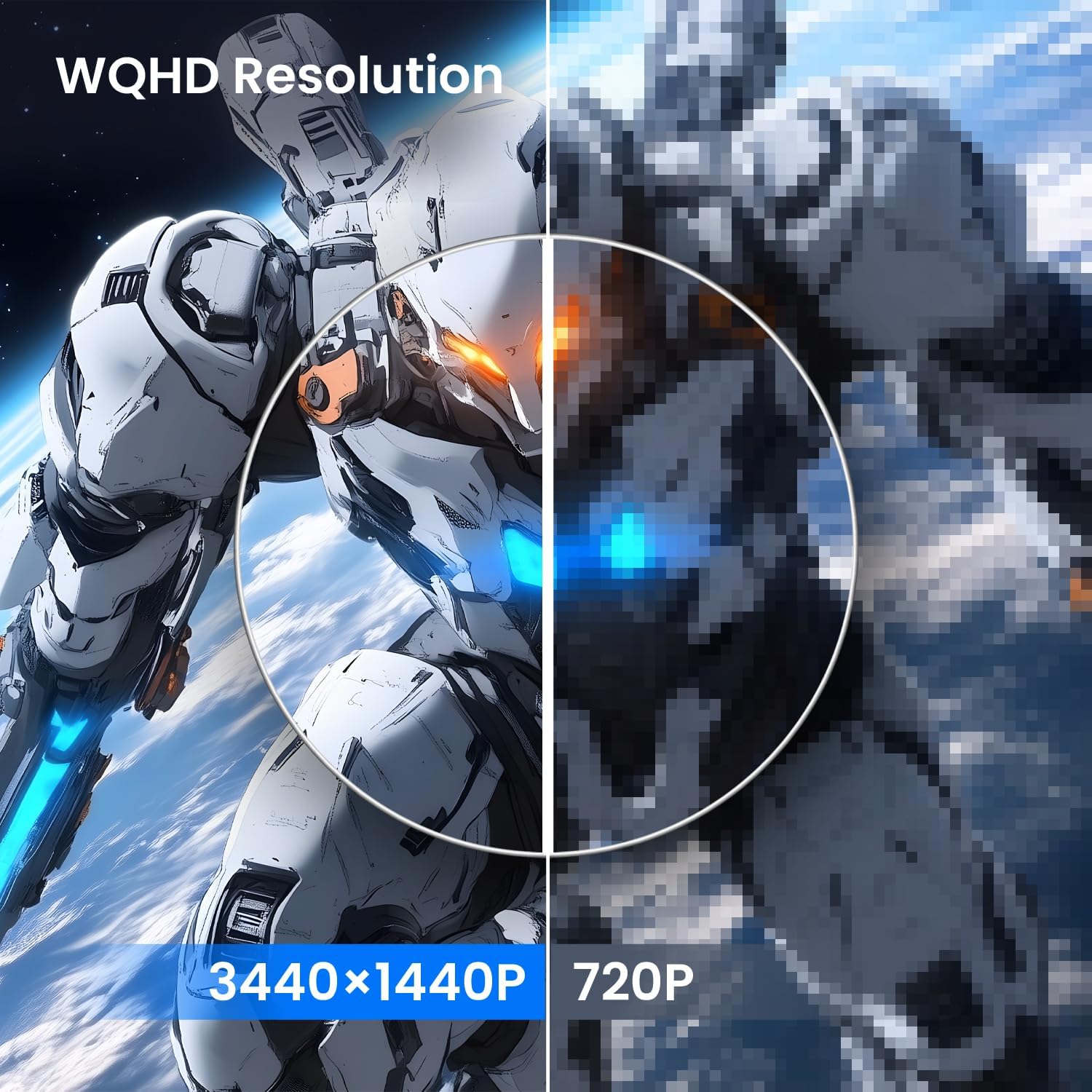 ArcticPro 34inch 200Hz Curved Gaming Monitor, WQHD 3440 * 1440p Computer Monitor, 1ms MPRT, Adaptive sync, 3000:1, 3-Sided Frameless, Ultra Slim, 122% sRGB, Bluelight Filter, HDMI(TMDS)& DP Ports