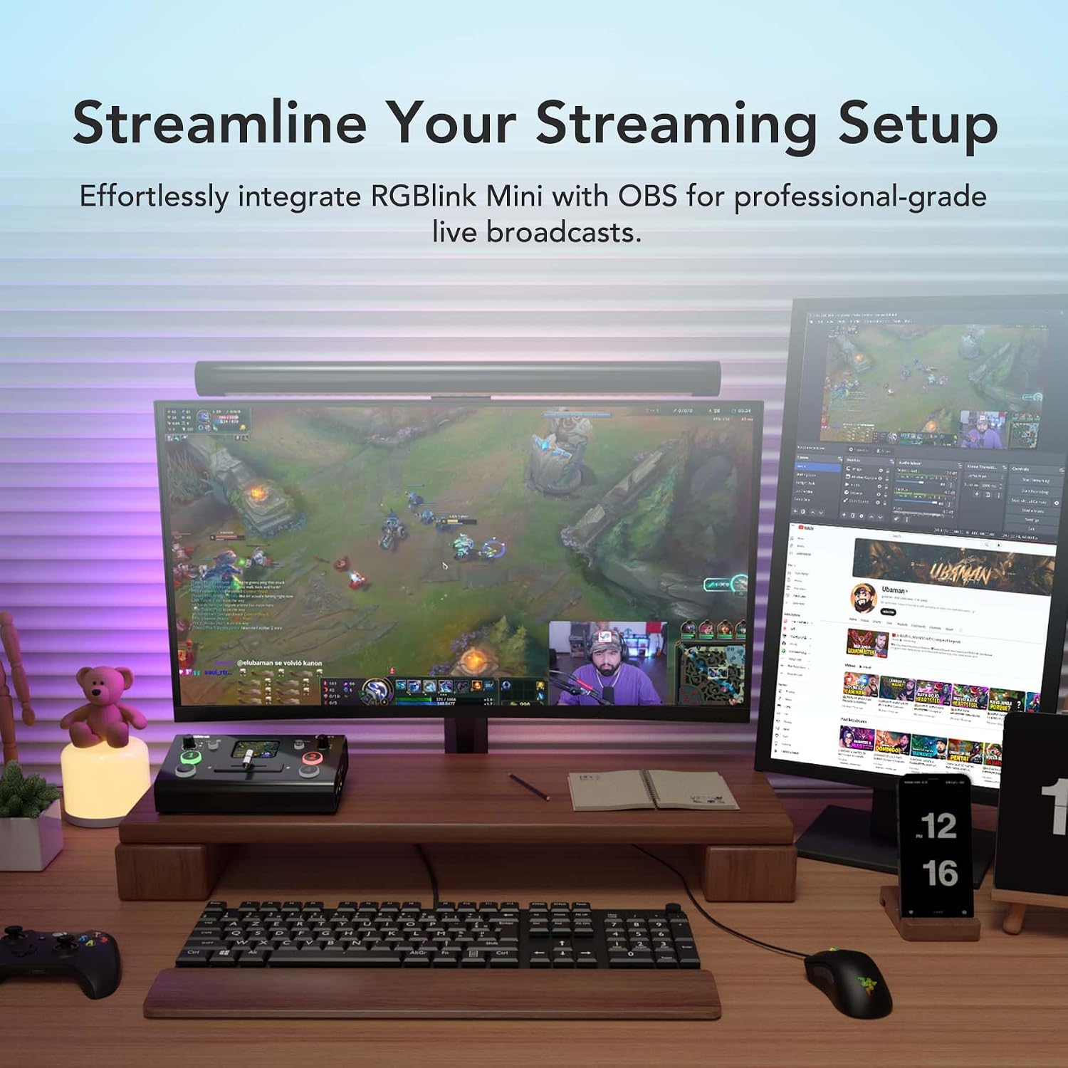 RGBlink Video Capture Card for Streaming, PCIe/Internal Capture Card Alternative, 4 HDMI to USB, Stream & Record in 1080P, Capturadora de Video for PS5/4 Pro, Xbox Series to OBS, Twitch, Zoom, YouTube