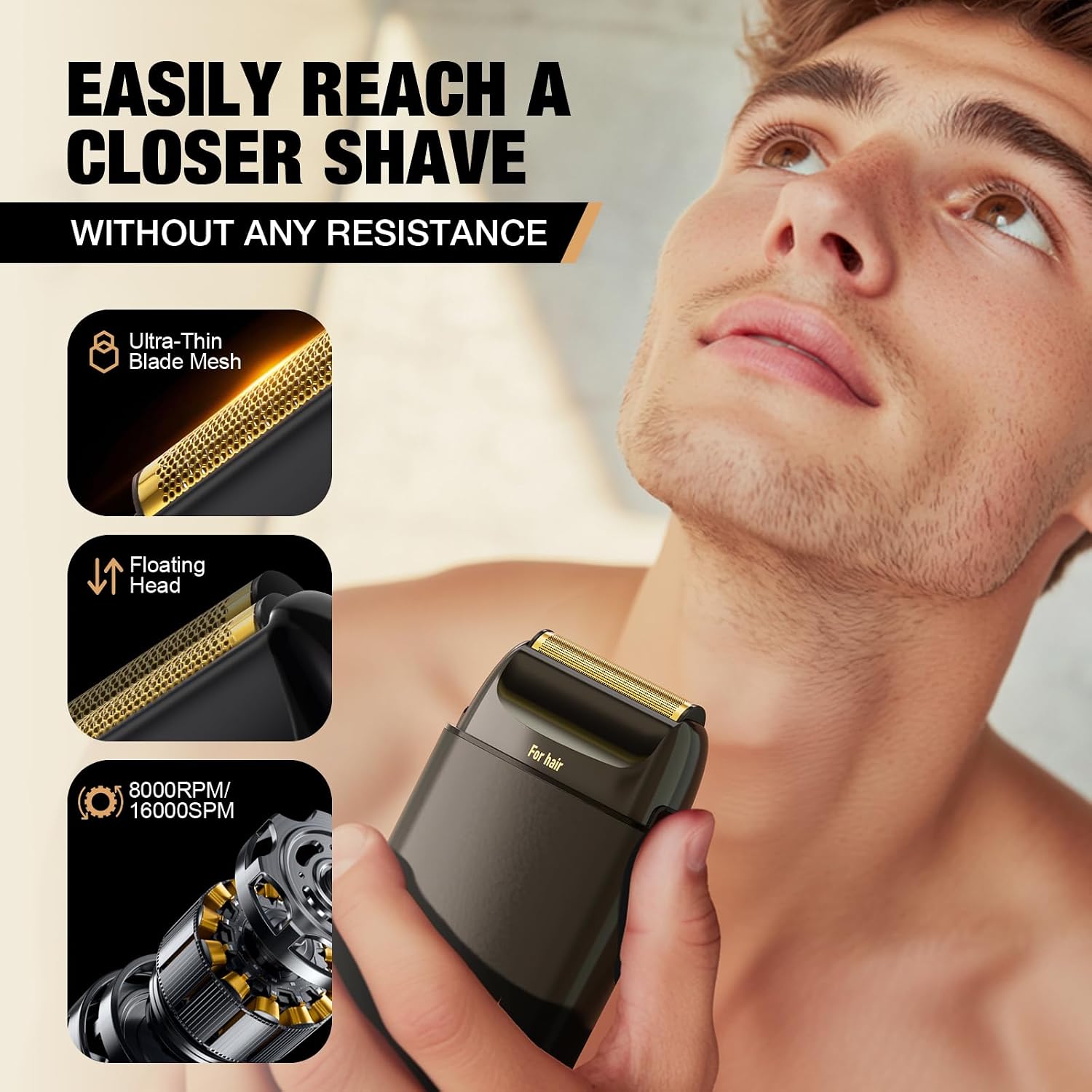 SUPRENT PRO Professional Hair Clipper and Trimmer Set with Foil Shaver, Professional Barber Clippers for Men