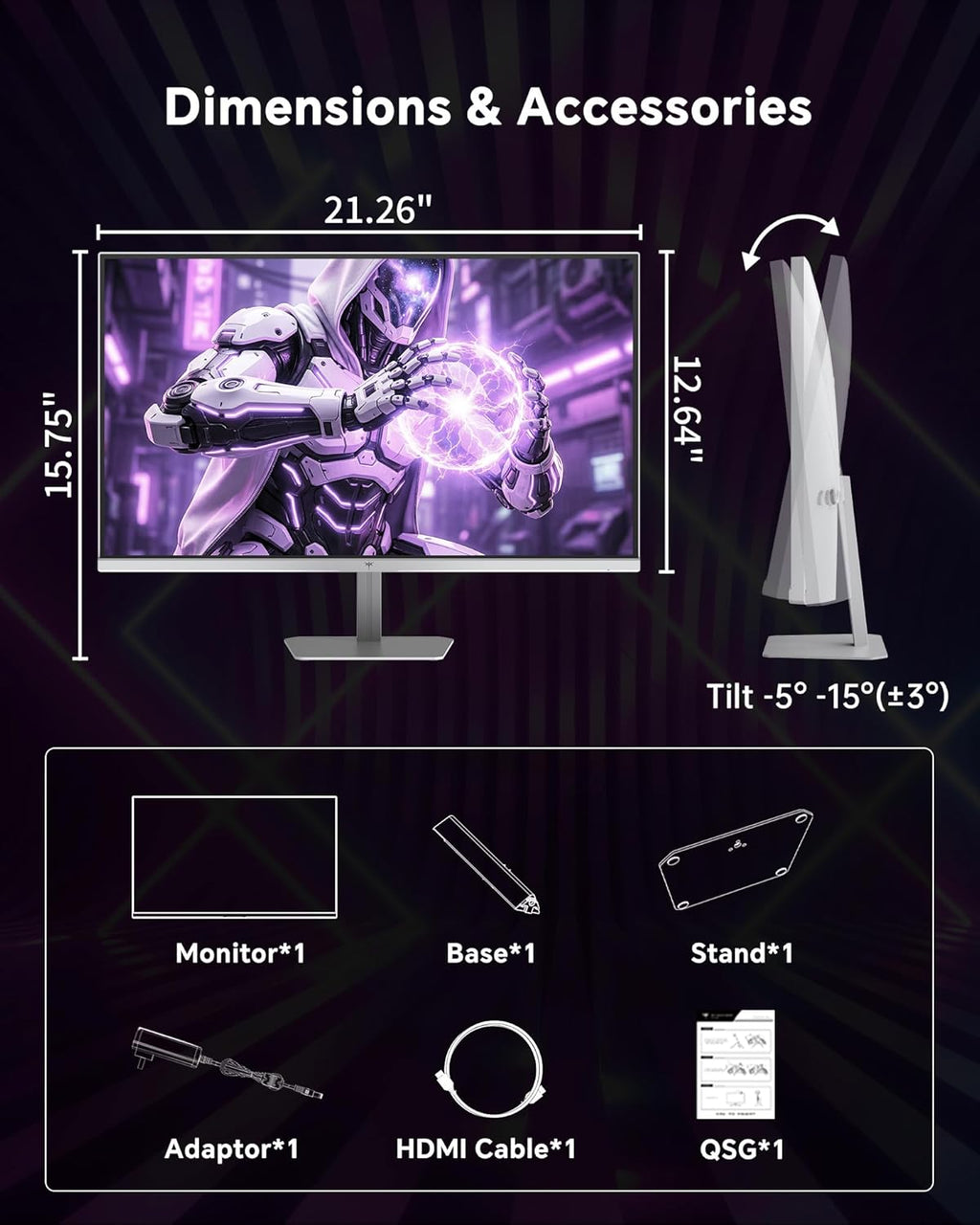 KTC 24 Inch 240Hz Gaming Monitor,1080P PC Computer Monitor FHD, Fast IPS Panel, HDR 400, Adaptive Sync, 1ms(MPRT), 116% sRGB, HDMI Display Port, Eye Care, VESA Mount, White H24F7