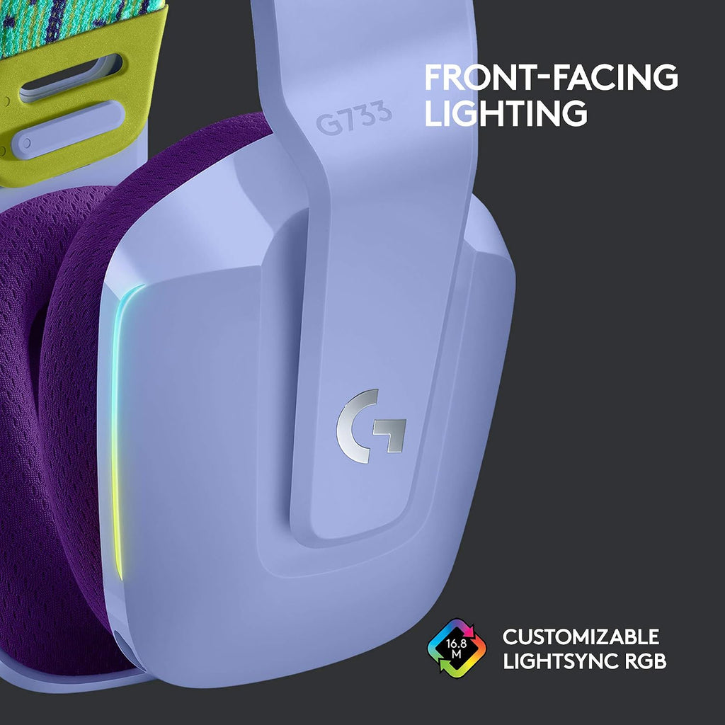Logitech G305 Lightspeed Wireless Gaming Mouse + G733 Lightspeed Wireless Gaming Headset Bundle - Lilac