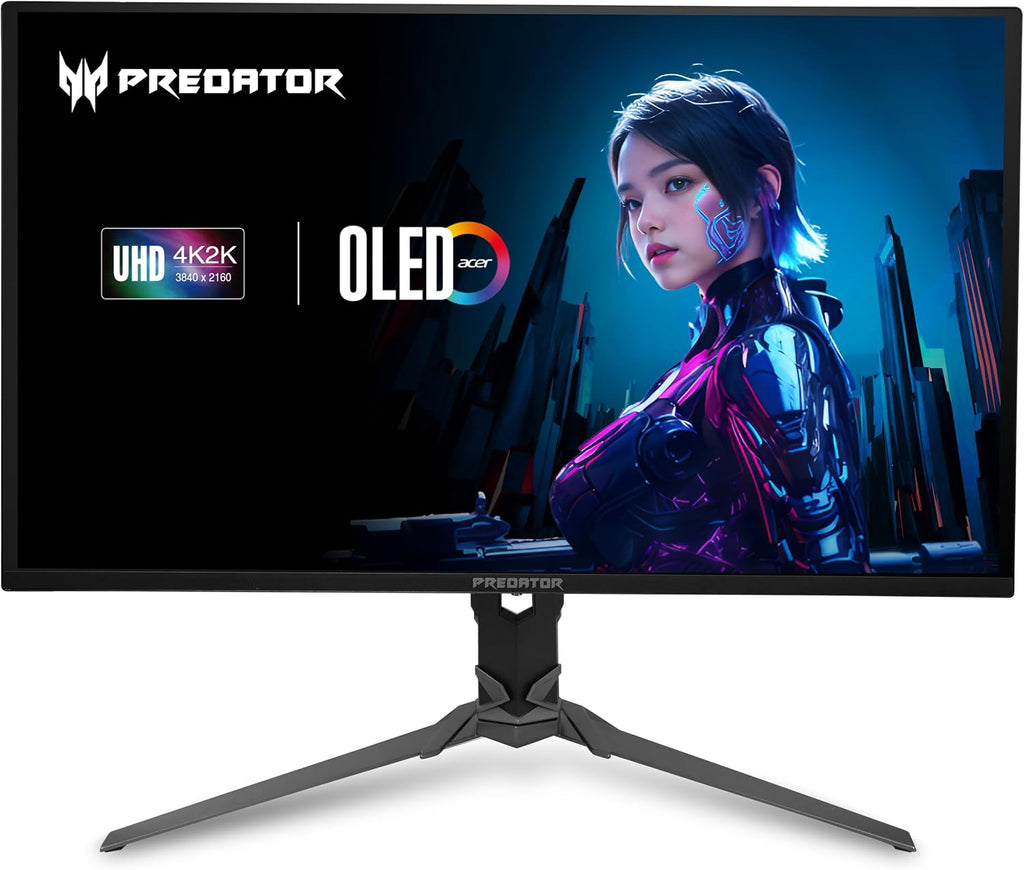 acer Predator Gaming Monitor | 31.5' UHD 3840 x 2160 OLED | AMD FreeSync Premium Pro | 165Hz | 0.03ms | VESA DisplayHDR True Black 400 | DCI-P3 99% | Display Port 1.4 & 2 x HDMI 2.1 | X32 V2bmiiphx