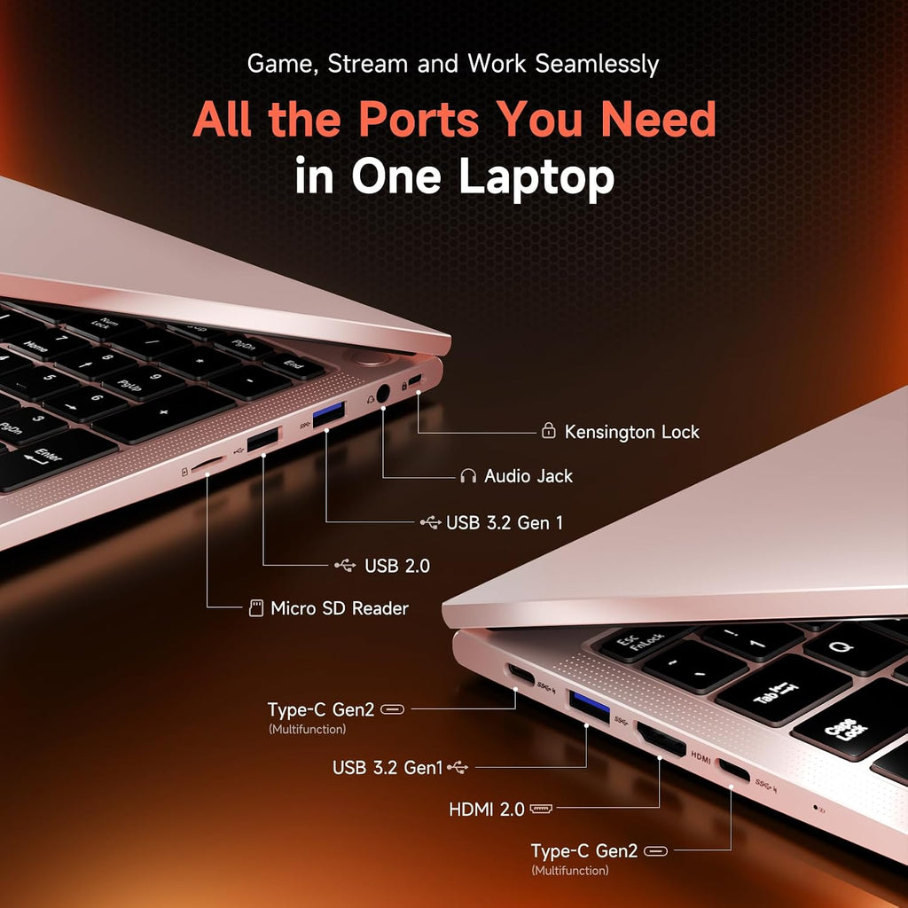 NIMO Gaming Laptop 15.6' FHD – AMD Ryzen 7 7735HS 8C/16T, Radeon 680M, 64GB DDR5, 4TB NVMe SSD, Backlit Keyboard, Fingerprint Unlock, 100W USB-C PD – Ideal for Students, Professionals, Creators