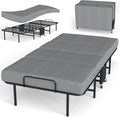 SADENICEL Folding Bed with Mattress for Adults, Twin Size, Portable Foldable Roll Away Bed on Wheels, Memory Foam Mattress and Super Strong Frame, Space Saving Fold Up for Easy Storage, 75' x 38'