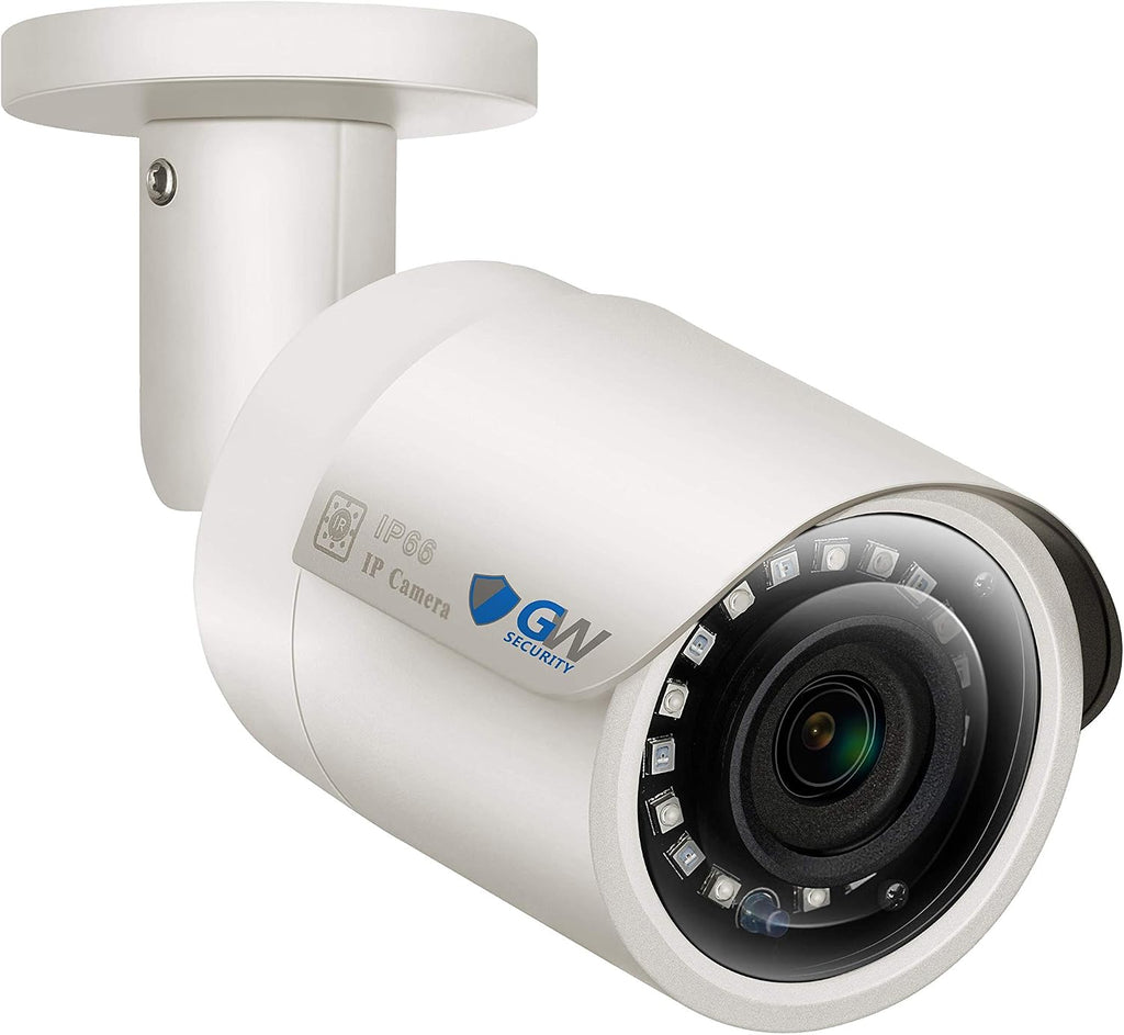 GW Security 8 Channel 4K NVR 5MP POE Audio & Video Security Camera System - Four 5MP 1920P AI Human & Vehicle Detection Weatherproof Bullet Cameras, Built in Microphone, Quick QR Code Easy Setup