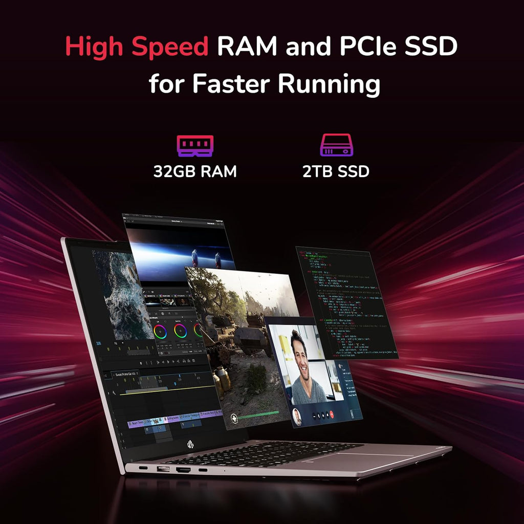 15.6'' FHD IPS Business Gaming Laptop Computer, 8-Cores AMD Ryzen 7 6800H, 32GB DDR5 RAM 2TB SSD(Beat i7-12700H, Up to 4.7GHz), Radeon 680M GPU, 100W Type-C, Fingerprint, Backlit Keyboard, Rose Gold