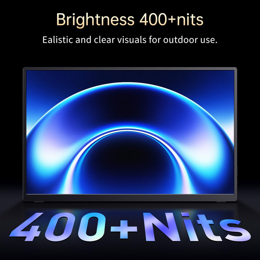 4K Portable Monitor OLED 3840×2400p, 14' Ultra Slim Travel Monitor, 400+ Nits |100% DCI-P3 | 1000000:1 Contrast, HDMI USB C External Screen for Laptop Mabook PC