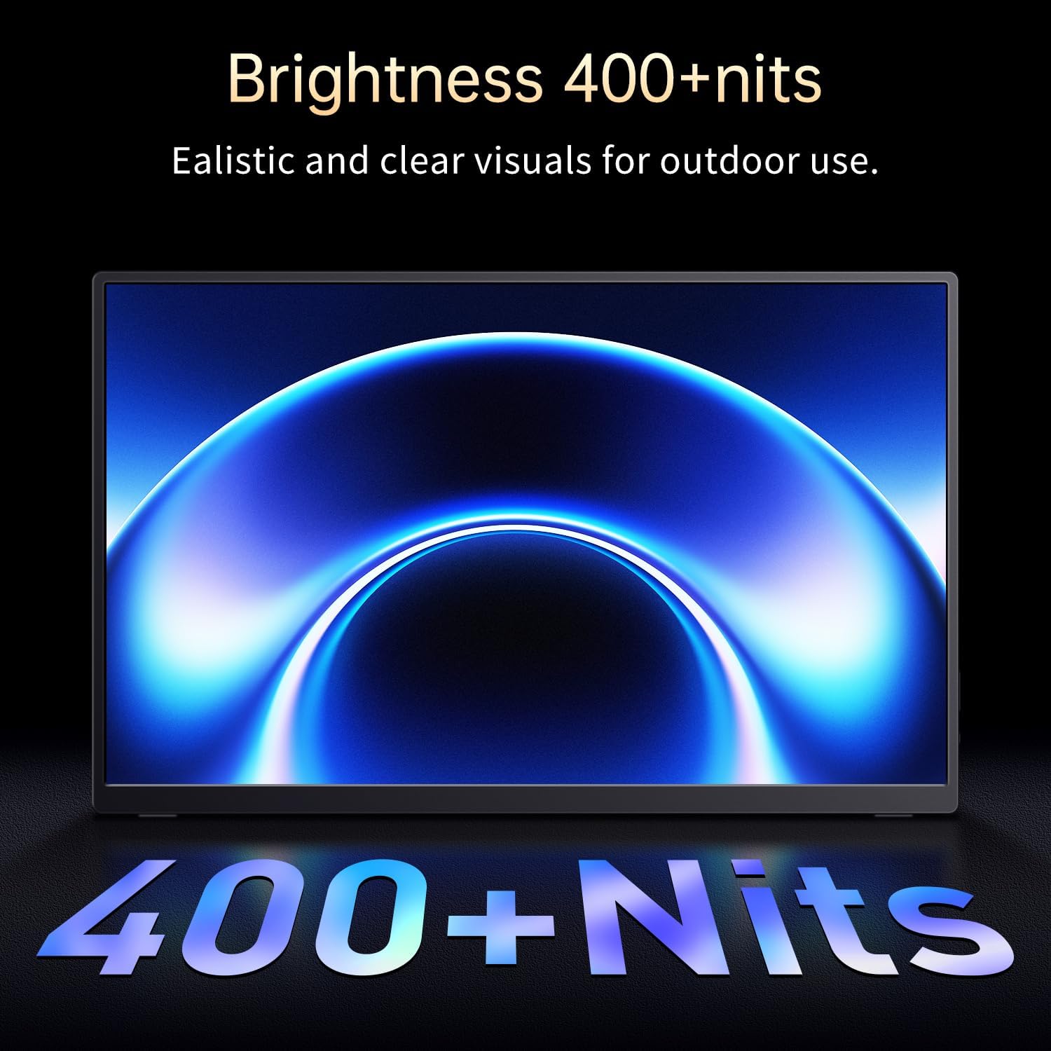 4K Portable Monitor OLED 3840×2400p, 14' Ultra Slim Travel Monitor, 400+ Nits |100% DCI-P3 | 1000000:1 Contrast, HDMI USB C External Screen for Laptop Mabook PC