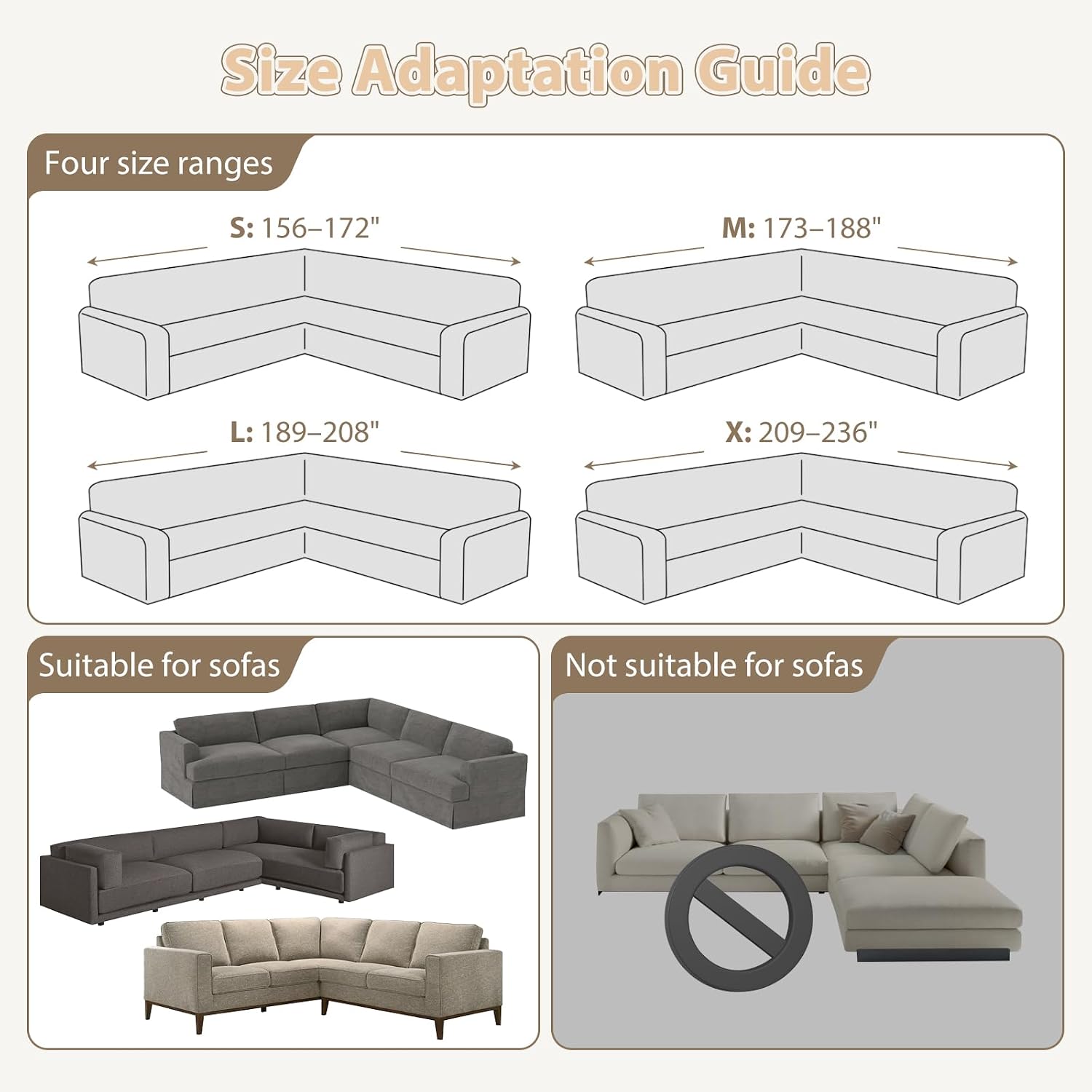 Sectional Couch Covers L Shape Sofa Cover 1-Piece Stretch Corner Couch Covers Non Slip Washable Sofa Slipcovers Soft Fleece Furniture Protector for Dogs Pet (X-Large, Gray)
