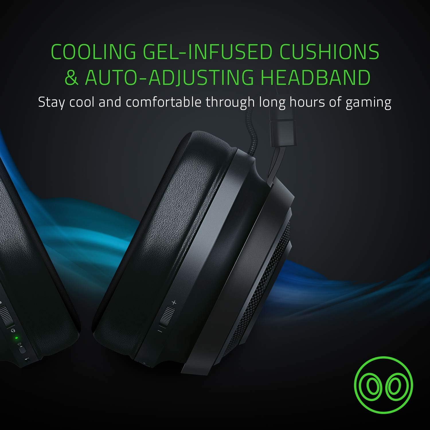 Razer Nari Ultimate Wireless 7.1 Surround Sound Gaming Headset: THX Audio & Haptic Feedback - Auto-Adjust Headband - Chroma RGB - Retractable Mic - For PC, PS4 (Renewed)