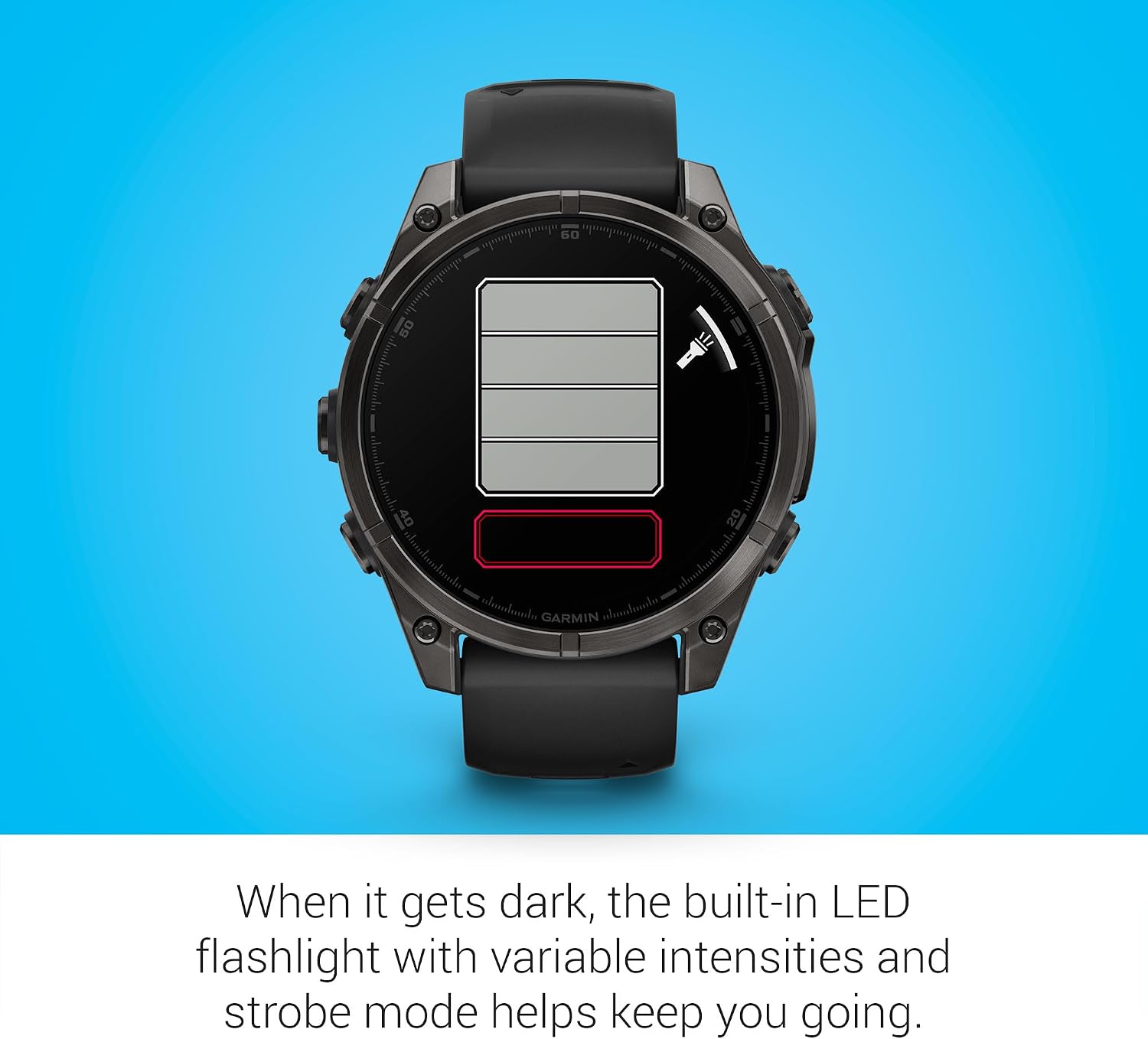 Garmin Fenix 8 Premium Multisport GPS Running Smartwatch, 47 mm | AMOLED, Dive-Rated, Built-in Flashlight | Carbon Gray DLC Titanium with Pebble Gray Band with Signature Series Charging Stand