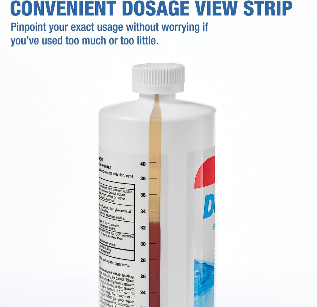 Doheny's Algaecide 60 | Pro-Grade, Metal-Free & Non-Foaming | Prevents All Algae Types | No Stains or Clouding | Safe for Salt, Chlorine & Bromine Pools | Treats 160,000 Gallons | 12 x 40oz (480oz)