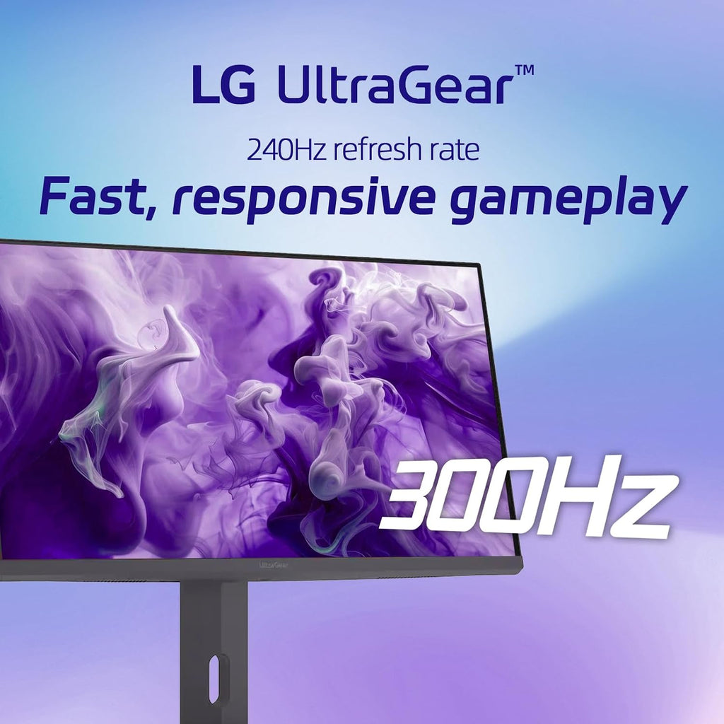 LG Ultragear 27' QHD Gaming Monitor, 1440p IPS Display, 200Hz, 1ms Response, DisplayHDR 400, FreeSync Premium, HDMI, Displayport, USB Type-C, Tilt/Height/Swivel & Pivot Adjustment Stand