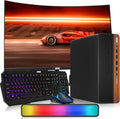 HP Dark Single Premium Desktop Computer PC – AMD Processor,16GB RAM,512GB SSD,27 Inch Curved Monitor,RGB Keyboard with AI Copilot Key and Mouse,RGB Soundbar,Windows 11(Renewed)