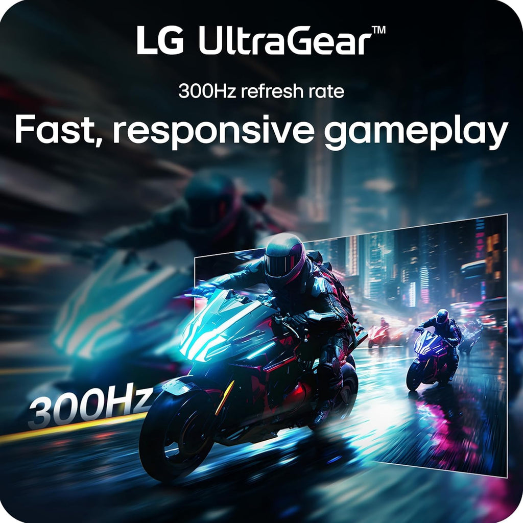 LG 27 inch QHD Monitor | 300Hz -1ms | AMD FreeSync Premium, G-SYNC Compatibility | USB-C, HDMI 2.1 | Built-in Speaker | Tilt/Height/Pivot Adjustable Stand | W/HDMI