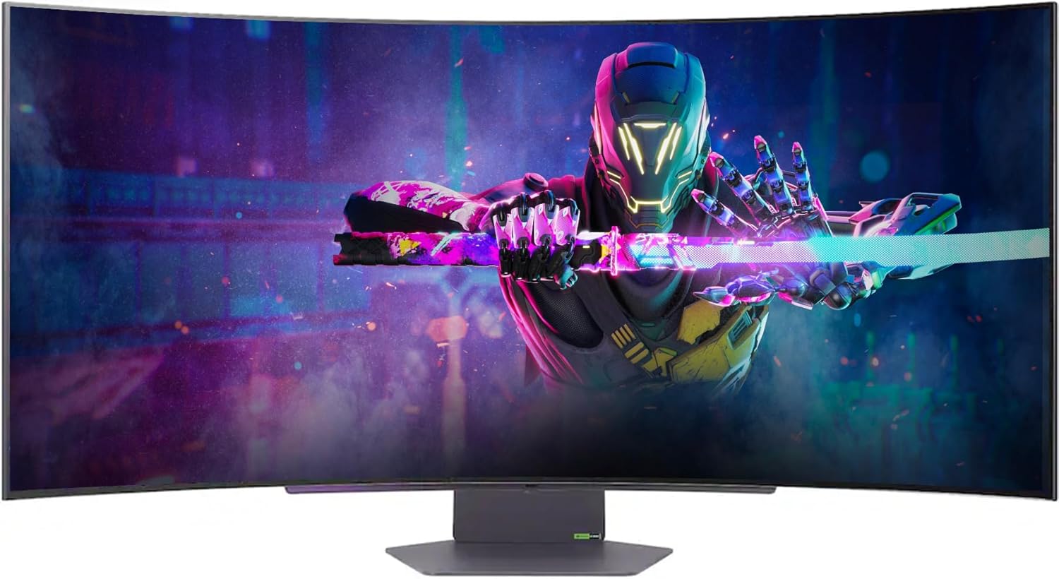 LG 45 Ultragear OLED Curved Gaming Monitor - 45' WQHD (3440x1440) OLED - 240Hz - 0.03ms GTG - 21:9-800R - AMD FreeSync Premium Pro - G-SYNC Compatible- DisplayHDR True Black 400 Wi-Fi w/ICP Hub