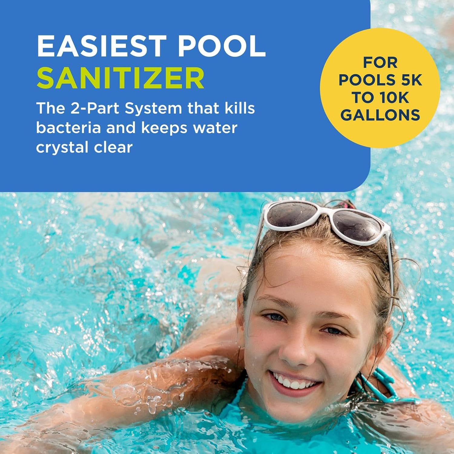Flippin' FROG XL Floating Sanitizer System for Pools 5,000 to 10,000 Gallons - Prefilled Floater with Sanitizing Minerals and Chlorine for Easy Pool Treatment & Maintenance - 4 Month Bundle+