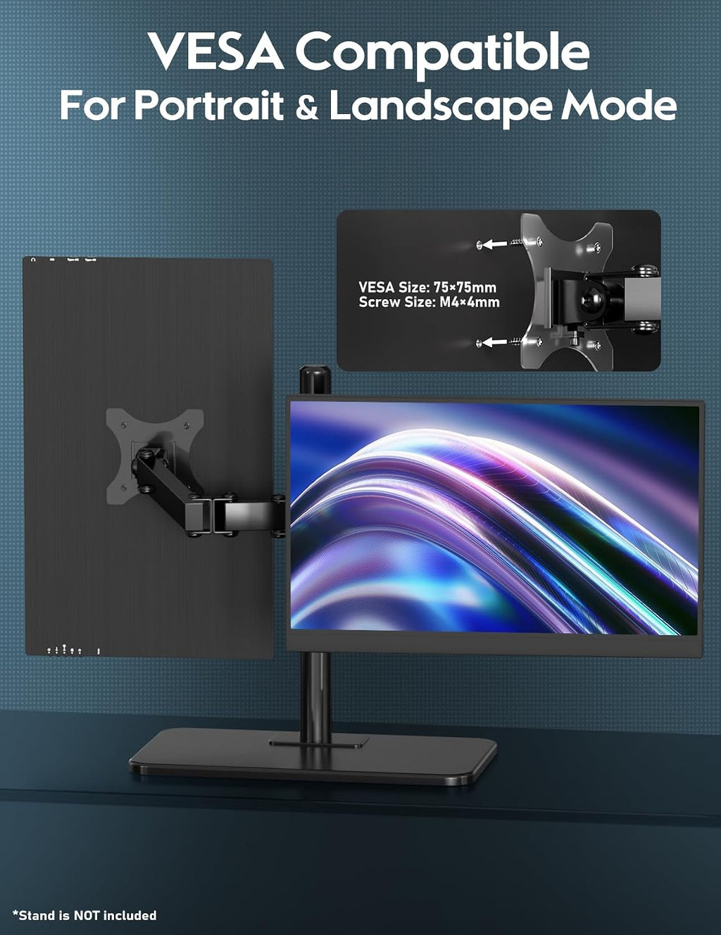 ZSCMALLS 17.3'' 4K Portable Monitor for Laptop, 3840P×2160P IPS Large Screen with HDR, 1500:1 FreeSync, Ultra Slim & Eye Care,Travel Monitor External Screen for Laptop, PC, PS5, Mac, Xbox