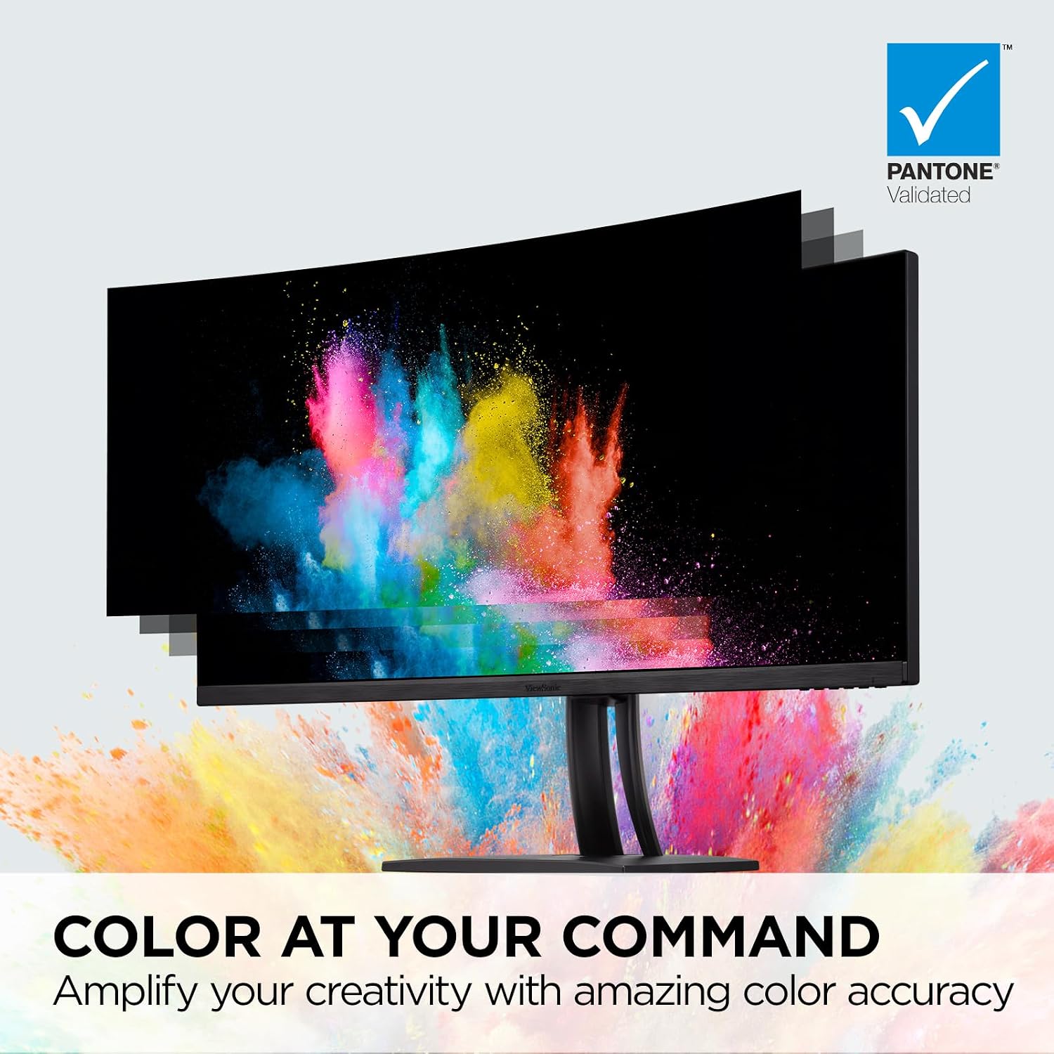 ViewSonic VP3456A 34 Inch 1440p Ultrawide ColorPro Monitor, Curved Display with 100% sRGB and Pantone Validated for Professional Graphic Design, Advanced Ergonomics, 100W USB-C, HDMI, and DP Inputs