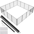 VEVOR Pool Fence, 4 x 48 FT Pool Fences for Inground Pools, Removable Pool Fencing, Easy DIY Installation Swimming Pool Fence, 340gms Teslin PVC Pool Fence Mesh Protects Kids and Pets