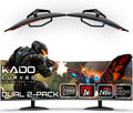 Kado 27' Class Dual Gaming Monitor Setup - 2-Pack 27' Curved 1500R 240Hz 1ms 1920x1080 Computer Monitor, Parallel Gaming AMD FreeSync Premium Panoramic, VESA Mount HDMI DisplayPort Built-in Speakers