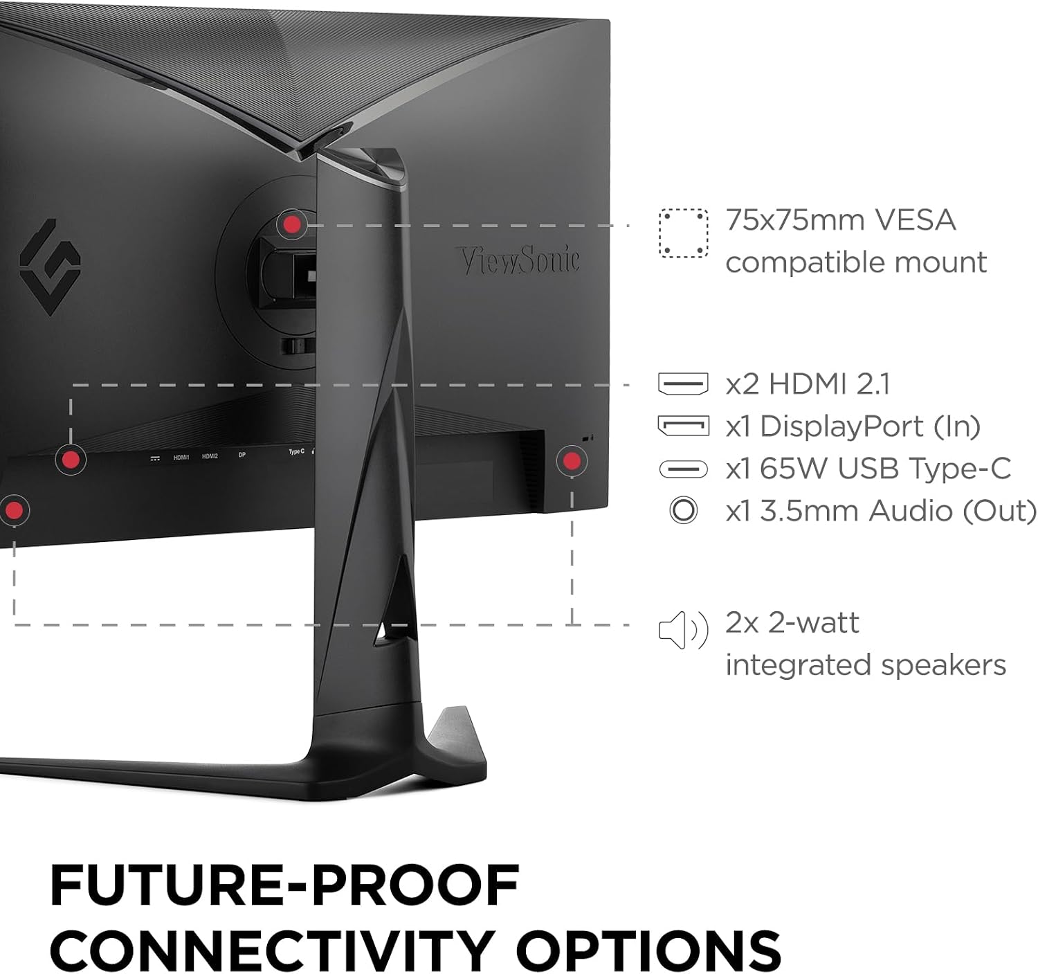 ViewSonic XG275D-4K 27 Inch 4K UHD Gaming Monitor with Switchable Refresh Rate Up to 320Hz, 0.5ms Response Time, AMD FreeSync Premium, Advanced Ergonomics, HDMI, DisplayPort, and 65W USB-C