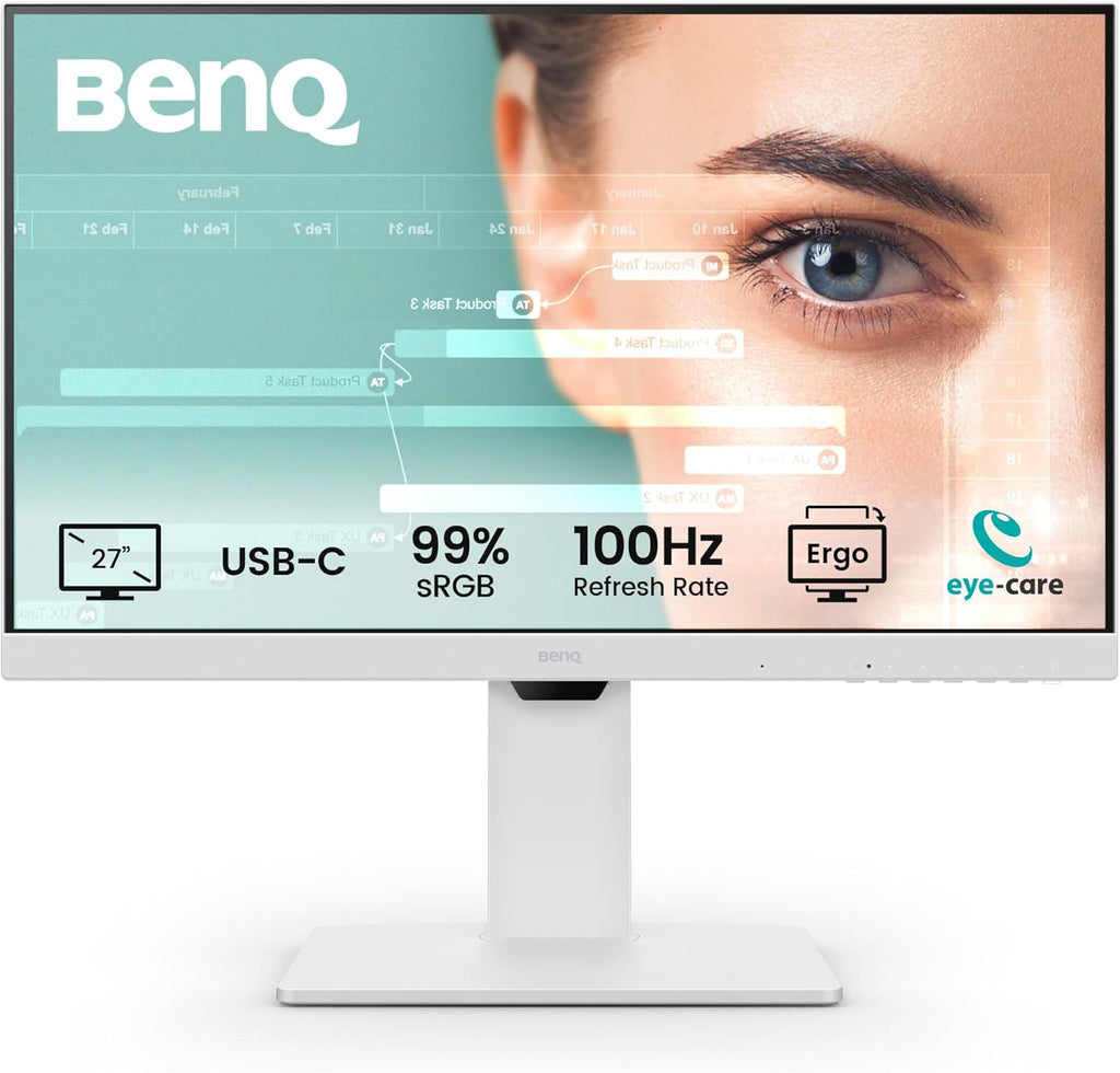 BenQ GW2786TC 27' IPS 1080p Home Office Monitor, FHD, USB-C (65W Power delivery), 100Hz, Eye-Care, Ergo Design, USB hub, Daisy-Chain, high Refresh Rate, 99% sRGB, HDMI, Display Port, TÜV Certified
