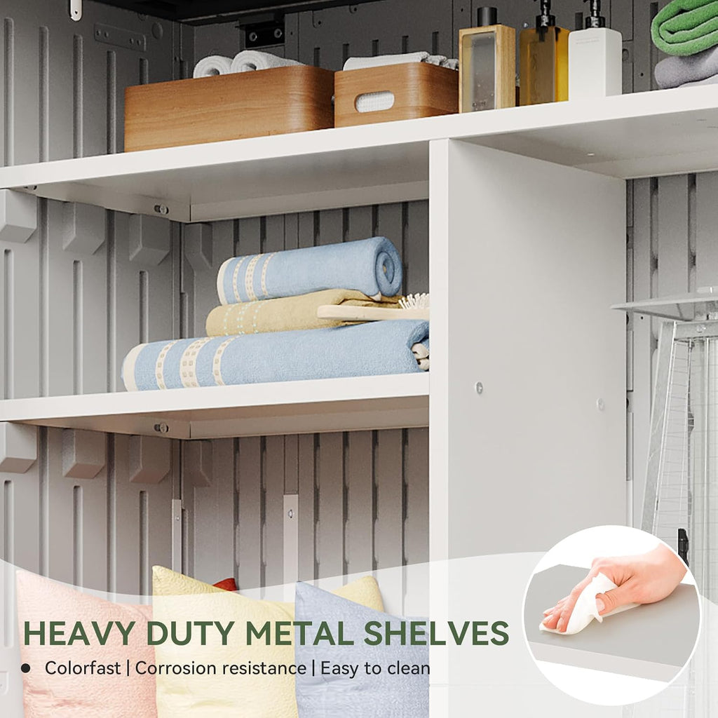Aoxun Shelves Kit for Storage Shed(Only Shelves), Compatible with B0DCG41BJC B0FJLX4622