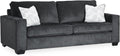 Signature Design by Ashley Altari Modern Queen Sofa Sleeper with 2 Accent Pillows, Dark Gray
