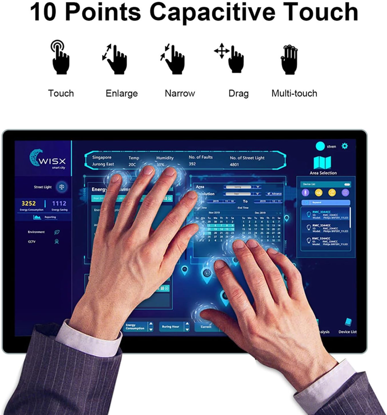 OLED Touchscreen Portable Monitor 10.5' 2k, sRGB 100%,Dual USB-C,HDMI for Laptop Mac Phone PS4/5 Switch