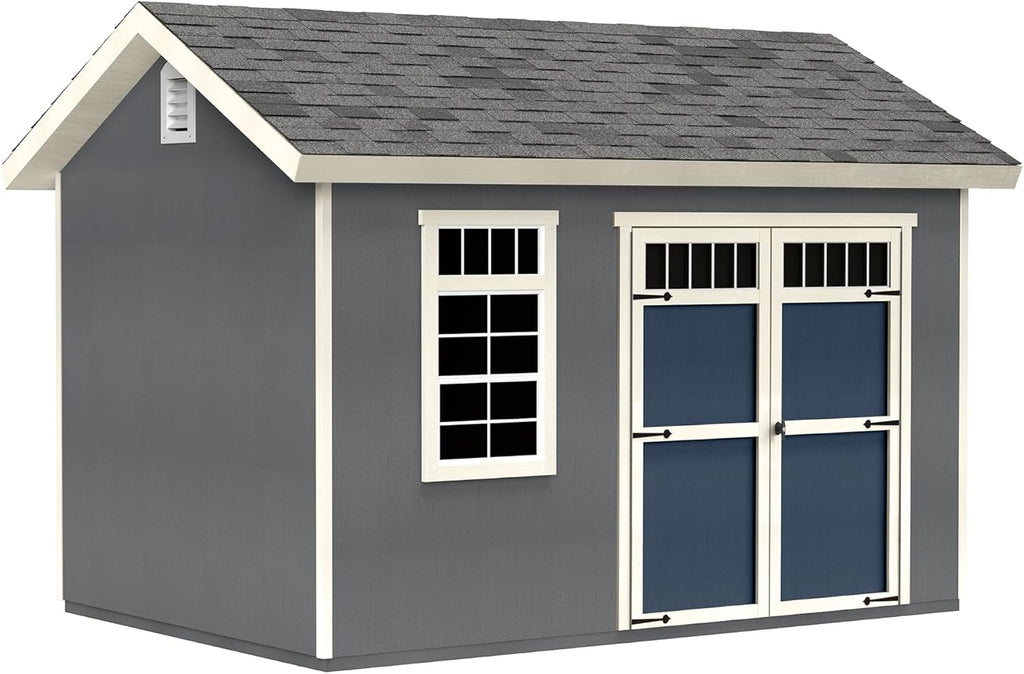 Handy Home Products Beachwood 8x12 Do-it-Yourself Wooden Storage Shed- Does not Include Floor kit, Paint, or Roofing Shingles