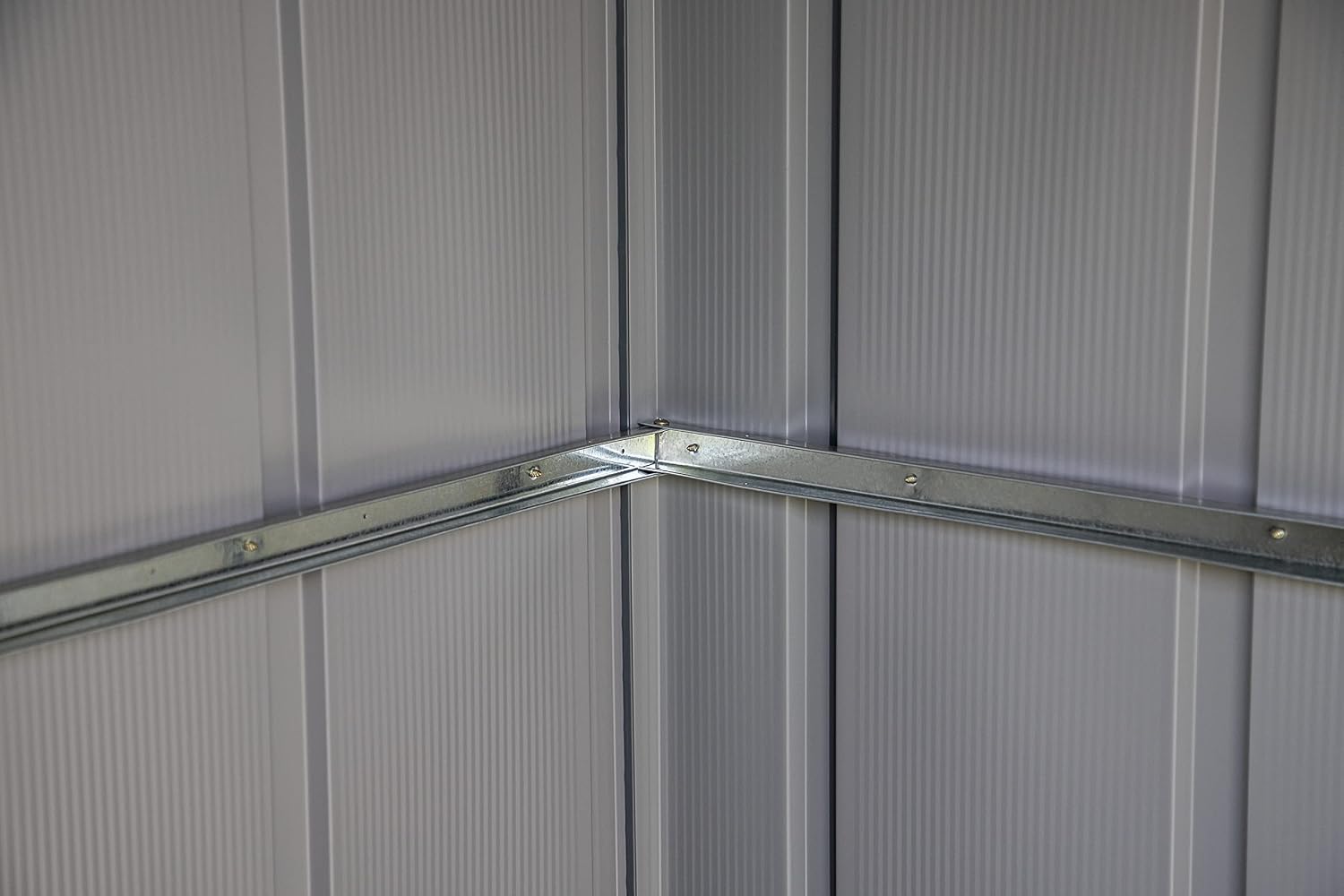 Arrow Classic Steel Storage Shed, 8x4, Flute Grey