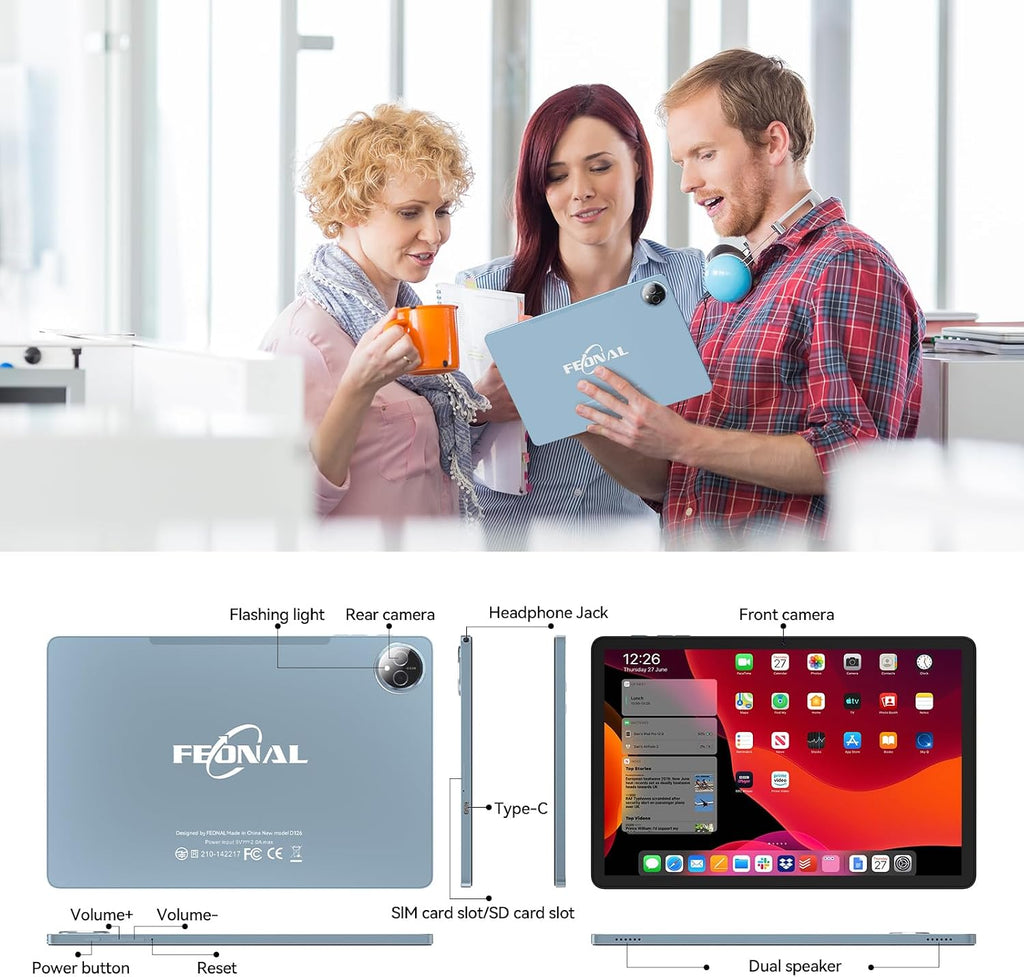 Tablet 11 inch Android 16 Tablet, 2026 Latest Update 128GB ROM 20GB RAM, 4G LTE Tablets, 5G WiFi+Cellular, Octa-Core MTK8786, 13+8 MP Rear and Front Camera,Incell FHD Screen, T-Mobile SIM Card Support