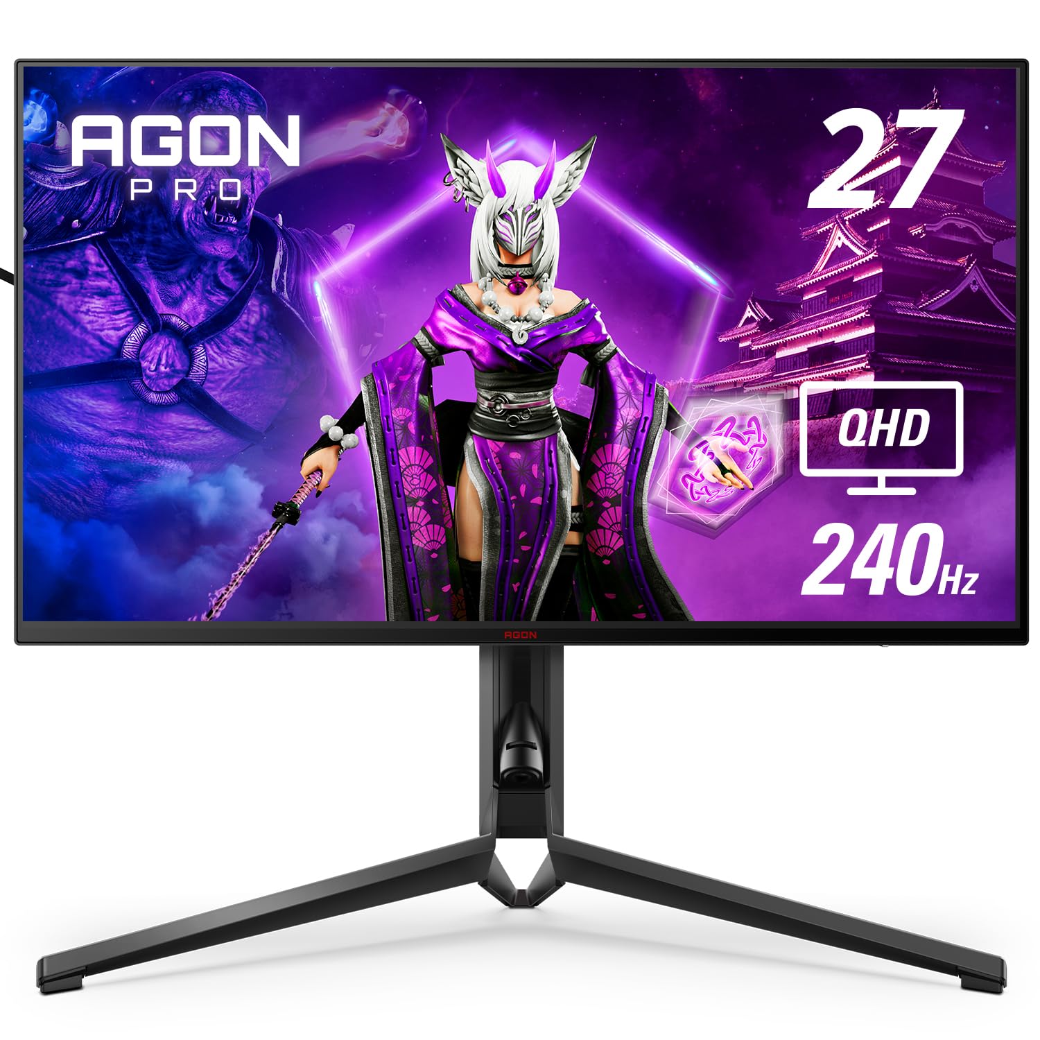 AOC AG274QG-B 27' Tournament Gaming Monitor 2560 x 1440 240Hz Certified Refurbished