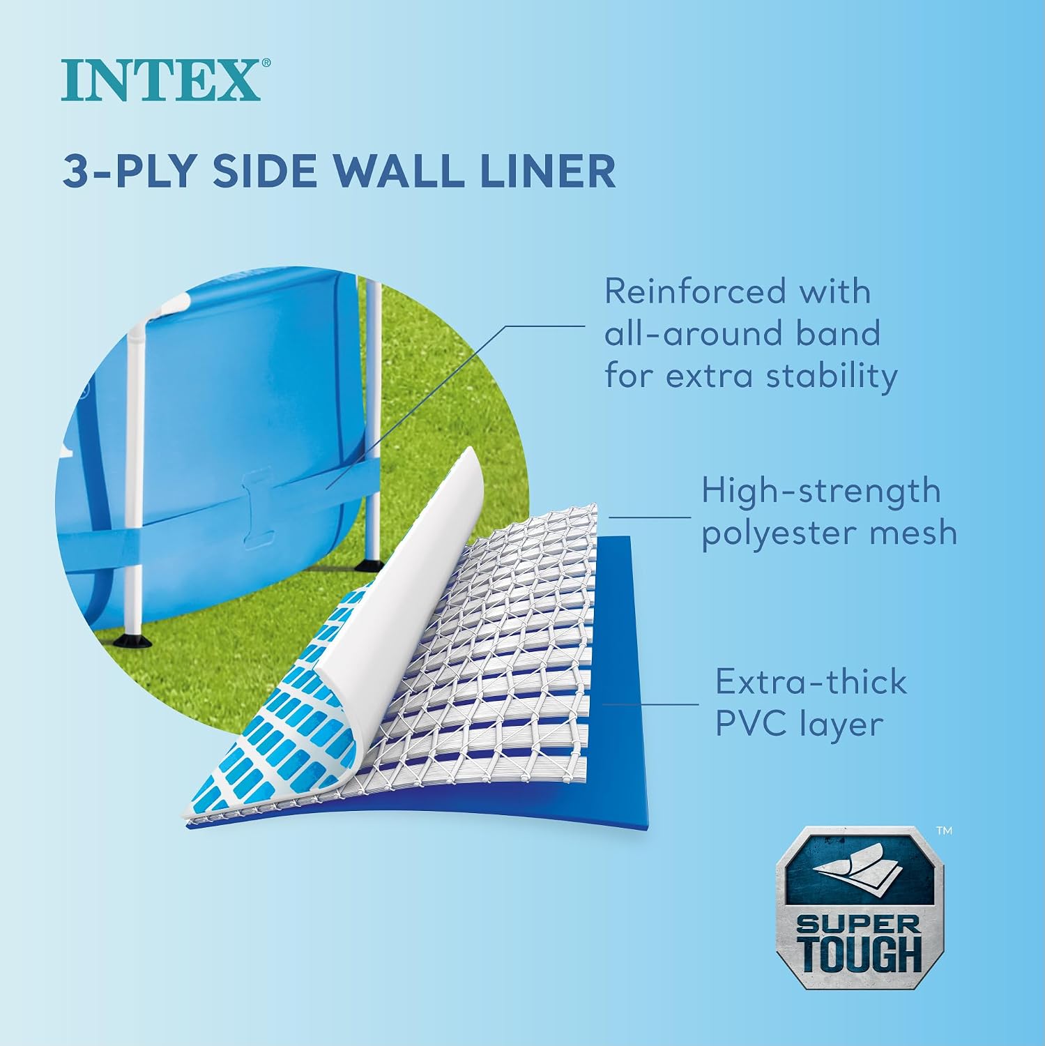 Intex 12' x 30' Round Metal Frame Outdoor Above Ground Swimming Pool Set with Filter Pump, Cartridges, 42 Inch Steel Pool Ladder, and Secure Cover