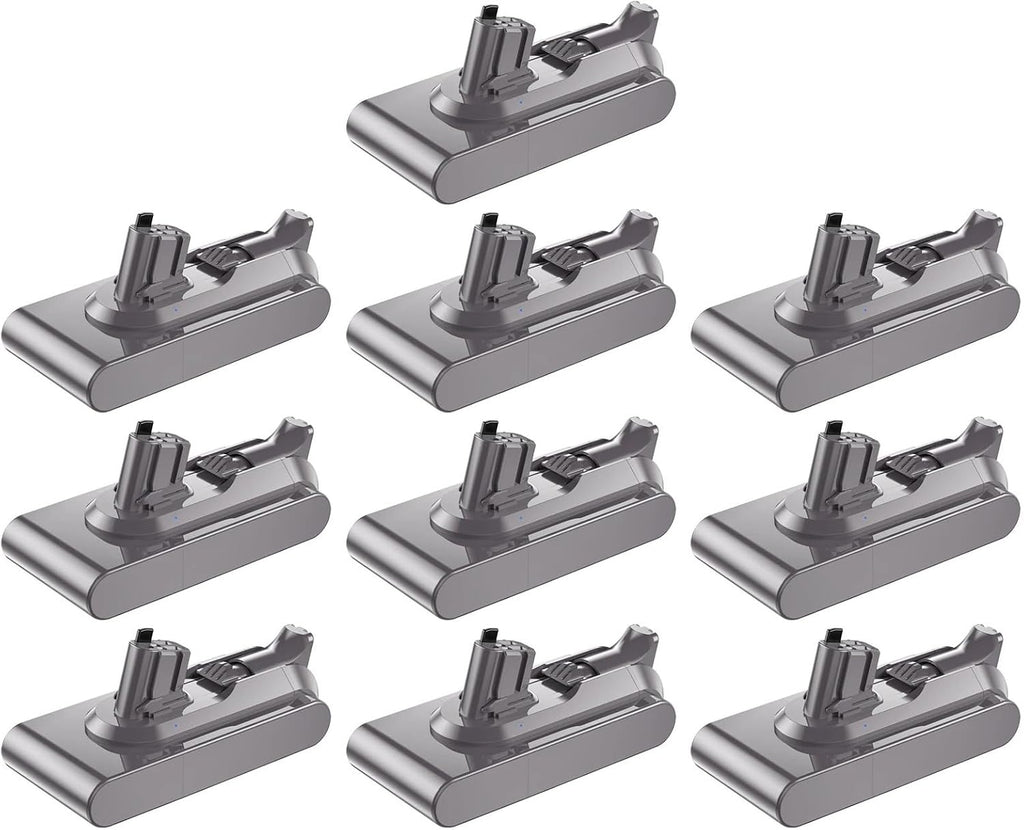 OUTMX 25.2V 6000mAh Compatible for Dyson Battery V11 Vacuum Cleaner - Clip Type Replacement Batteries(10Pcs 6000mAh)