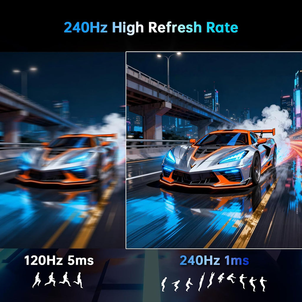 KTC 24 Inch 240Hz Curved Gaming Monitor, FHD 1080p 1500R 1ms Computer Monitor, Adaptive Sync, 3000:1 Contrast, HDR Support, HDMI 2.0 & DP 1.4, Low Blue Light, Tilt, VESA, H24S17P
