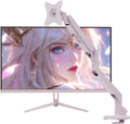 Pixio PX279 Wave Pink 27 inch 240Hz Refresh Rate FHD 1080p Resolution Fast IPS Panel 1ms GTG Resonse Time Gaming Monitor and PS1S Wave Pink Single Monitor Arm - Fits up to 32 inches and 19.8lbs