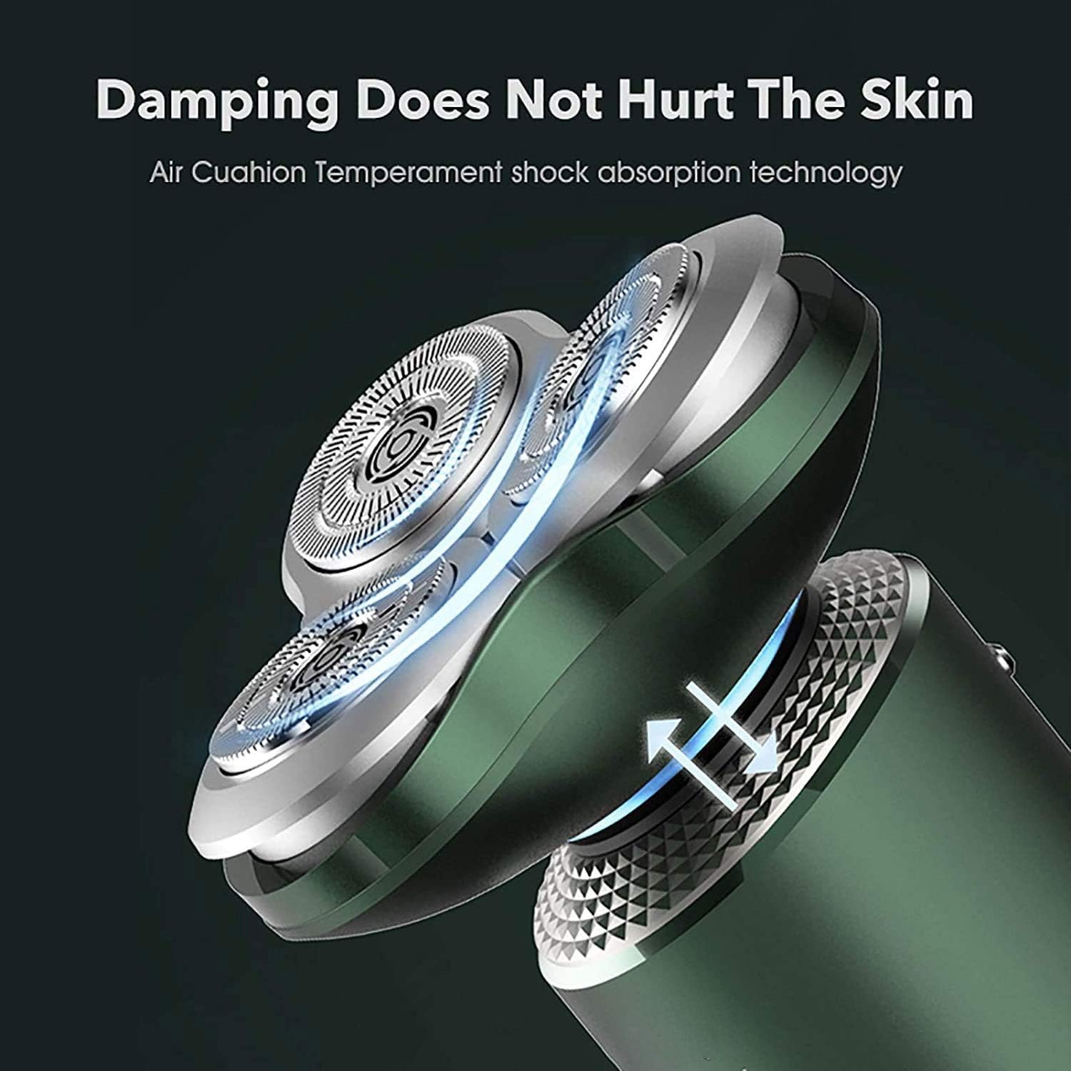 Electric Razor for Men Shavers for Men Rotary Shaver Razor Wet and Dry, IPX7 Waterproof USB Rechargeable, with Precision Trimmer and Nose Trimmer Facial Cleansing Brush LED Display Fast Chargin