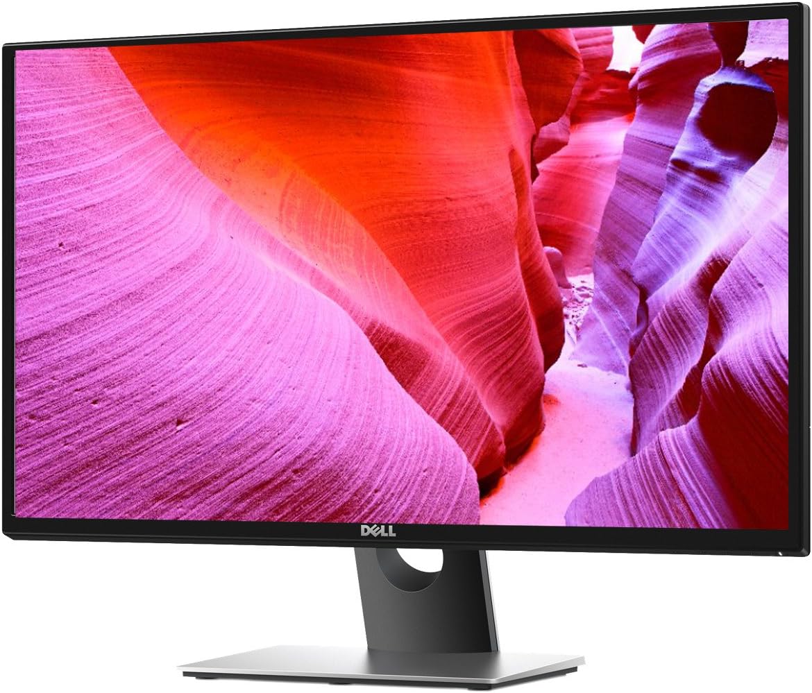 Dell SE2717H KYKMD 27' FHD 1080p Screen LED-Lit Monitor, ,Black with Silver Base and Back