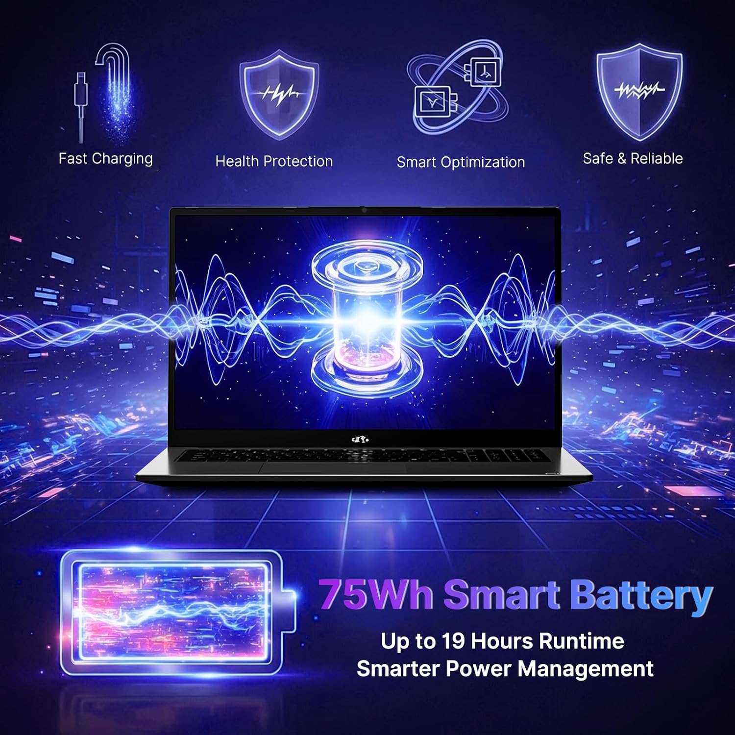 NIMO 17.3' Business-Laptop Ryzen 9 8945HS, 32GB RAM 2TB SSD, Radeon 780M, 54W Max TDP, 75Wh Battery, USB-C 4.0, PD 100W, Backlit Keyboard, Fingerprint Unlock, FHD Laptop for Gaming Student Office