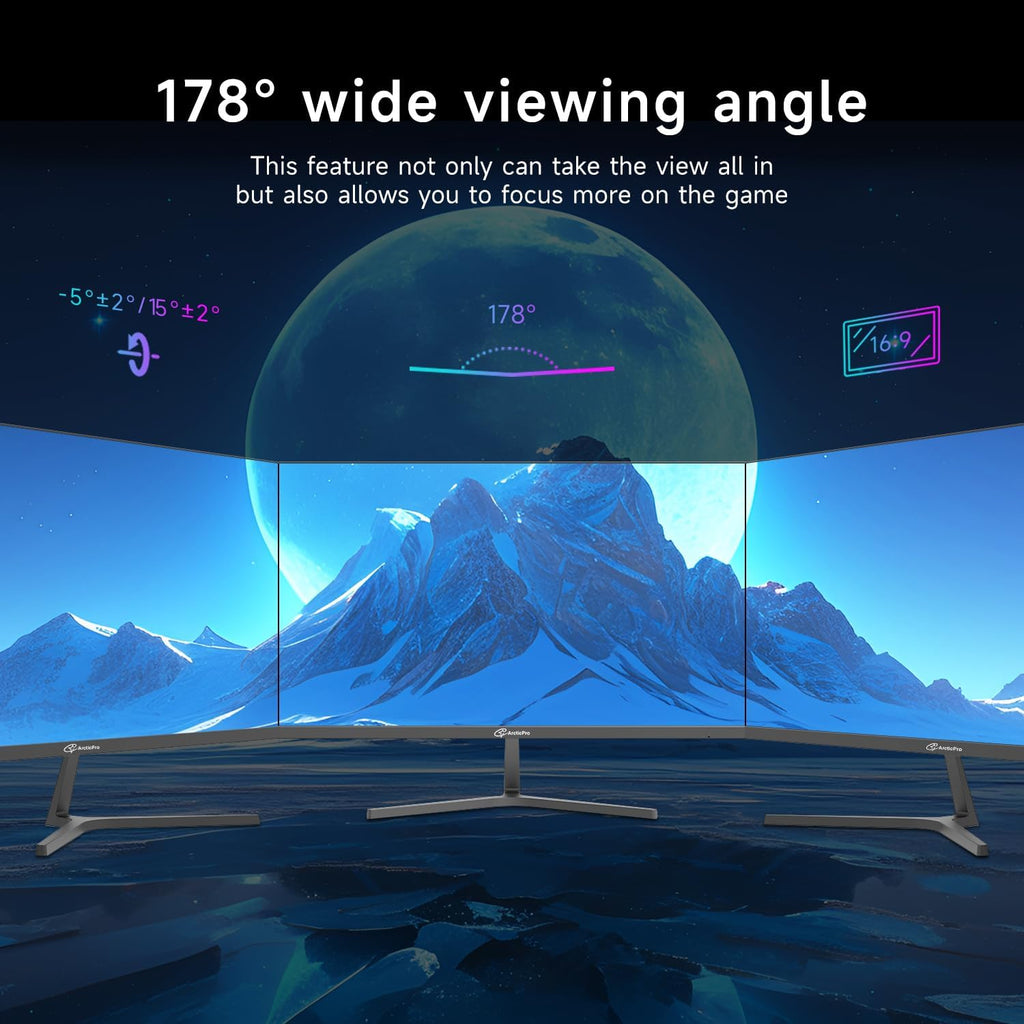 ArcticPro 24.5 inch 320Hz/300Hz/240Hz Gaming Monitor, FHD 1080p Computer Monitor, 1ms, IPS Panel, Adaptive sync, NTSC 85%, sRGB 120%, Ultra Slim, DP x2, HDMI x2, VESA, with DP Cable up to 320Hz