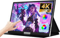 15.6 Inch 4K UHD Portable Gaming Monitor 120% sRGB Lightweight Metal Touchscreen with Type-C Mini HDMI Travel Monitor for Laptop/PC/Mac/PS4/5/Switch